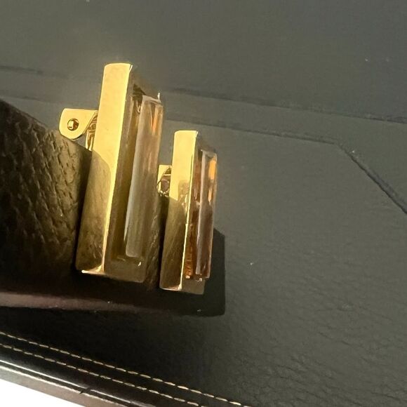 GIVENCHY Amber & Gold Clip-On Earrings - Picture 2 of 8